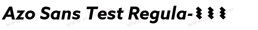 Azo Sans Test Regula字体转换